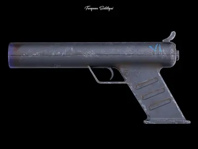 Vanguard Pistol PBR  Low-poly 3D model