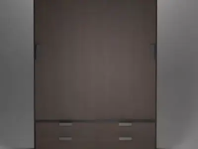 Wardrobe - dark wood Free 3D model