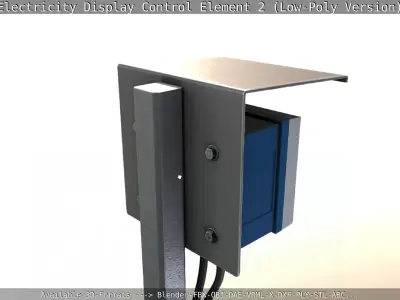 Electricity Display Control Element 2 Low-Poly Version Low-poly 3D model