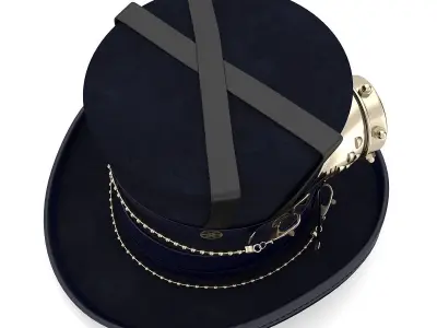 Wholesale Steampunk Hat Vintage Sombrero 3D model