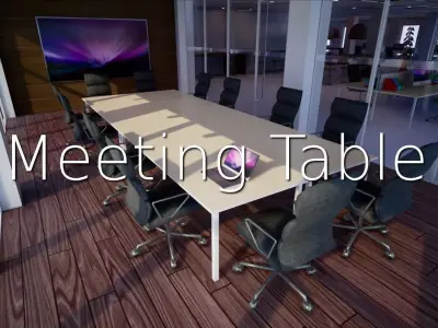 Meeting Table SHC Quick Office lm Low-poly 3D model