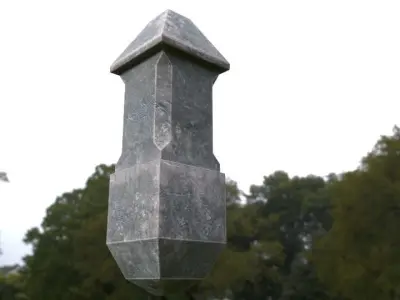 Obelisk three stone pillars Low-poly 3D model