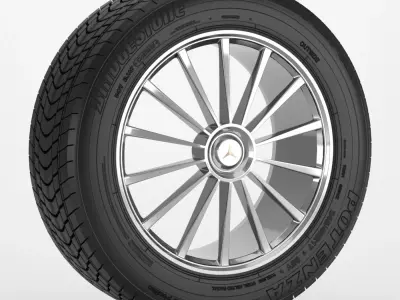 Car-wheel car tire 3D model