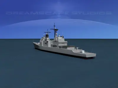 Ticonderoga Class Cruiser CG54 USS Antietam 3D model