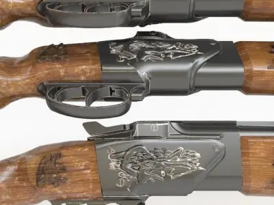 12gauge single  barrel 3D model