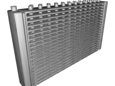 Aluminium Radiator Low-poly 3D model