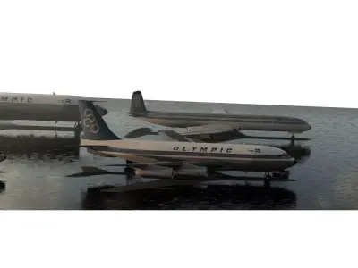 Boeing 720-051B 727-200 707-320B De Havilland DH-106 COMET 4B 3D model