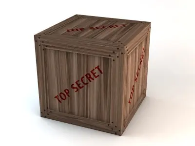Top Secret Wooden Crates Pack Low-poly 3D model