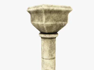 Column stone Low-poly 3D model