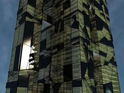 Futuristic Skyscraper 4 3D model