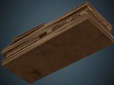Wooden Sheets 1B Low-poly 3D model