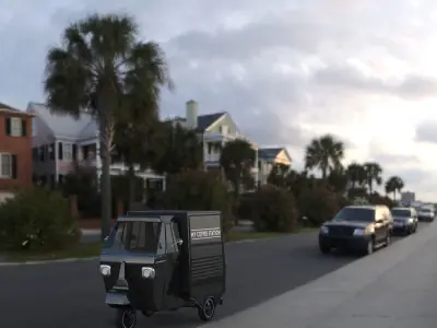 Piaggio Ape coffee van 3D model