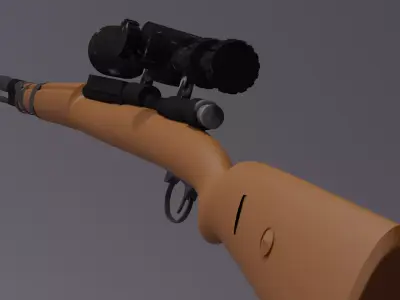 Kar98k fishing rod Free 3D model