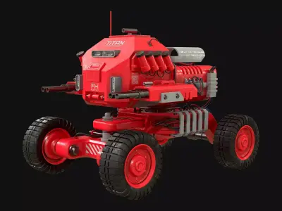 UGV Concept-1-Red 3D model