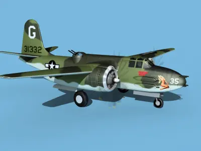 Douglas A-20G Havoc V01 3D model