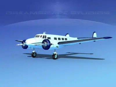 Lockheed L10 Electra Private 4 3D model