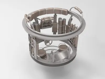 space debris weapon tank 3D model