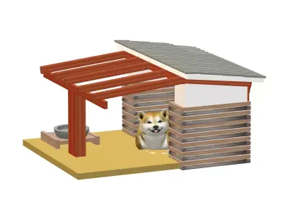 creative dog house design 3D print model