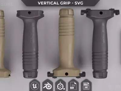 Stab Vertical Grip - AAA 3D Asset - Game Ready Low-poly 3D model