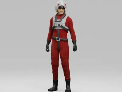 REBELLION PILOT RIGGED 3D model