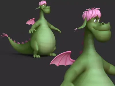Elliott the Dragon 3D model
