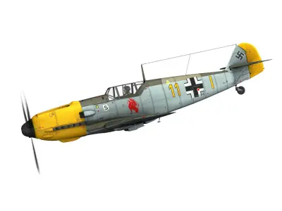 Messerschmitt - BF-109 E - Yellow 11 3D model
