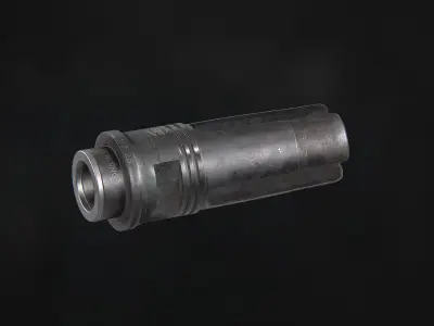 SOCOM-556 3-Prong Flash Hider Low-poly 3D model