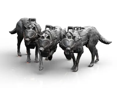 Military Working Dog Miniatures 3D print model