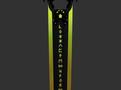 Corrupted Greatsword Low-poly 3D model
