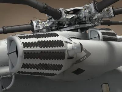 CH-53 Super Stallion Military Helicopter 3D model