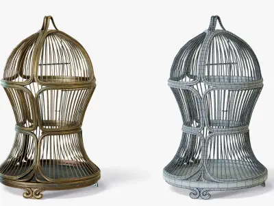 Birdcage Victorian Low-poly 3D model