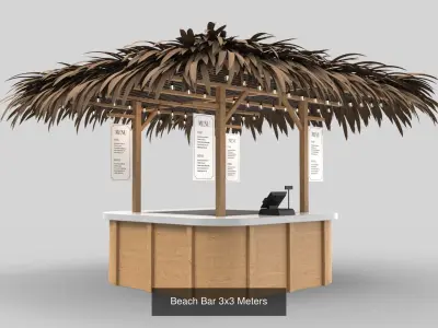 Beach Bars - 2 Pack 3D Model Collection