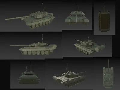 Soviet Union Tank T 84 3D model