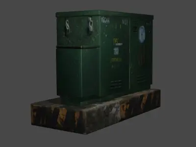 Electrical Distribution Cabinet low-poly 3d model 3D model