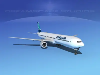 Boeing 777-300 Corsair  3D model