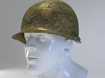 USA Army Helmet from Korea War 3D model