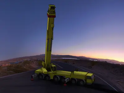 Liebherr Mobile Crane LTM-1250 Free 3D model