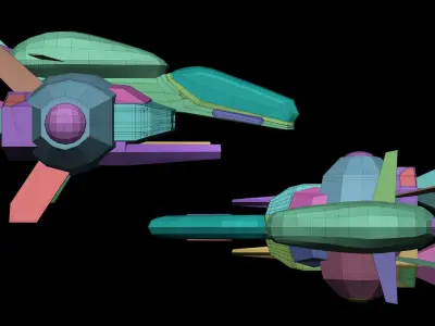 R-Type - Rwf-9A Arrowhead - Fighter unit 3D model