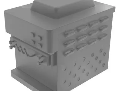 Ice Cream Machine Low-poly 3D model