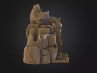 Skull Altar Low-poly 3D model