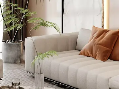 Simple Modern Living Room Free 3D model