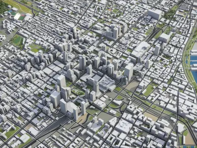 Montreal Low-poly 3D model