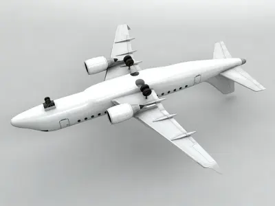 Embraer ERJ 170 - Generic White Low-poly 3D model