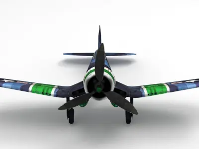 Lowpoly f4u4 Aircraft Low-poly 3D model