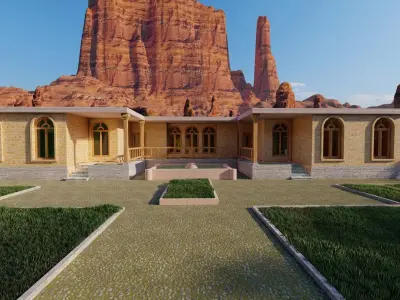 historic villa-historic house 3D model