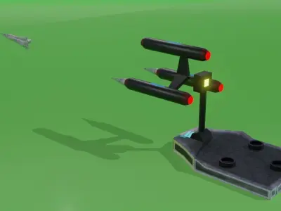 Missile Launcher Low-poly 3D model purchase