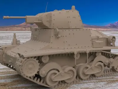 Tank L6 40 Ansaldo Fiat Italian Clay Mental Ray  3D model