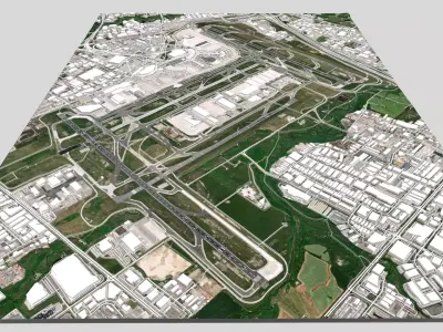 International airport in Canada 3D model