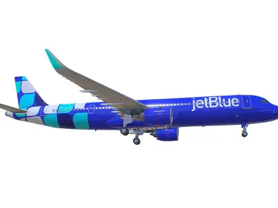 United States Airlines Collection Low-poly 3D model