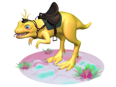 DinoHorse t-rex riding horse 3D model